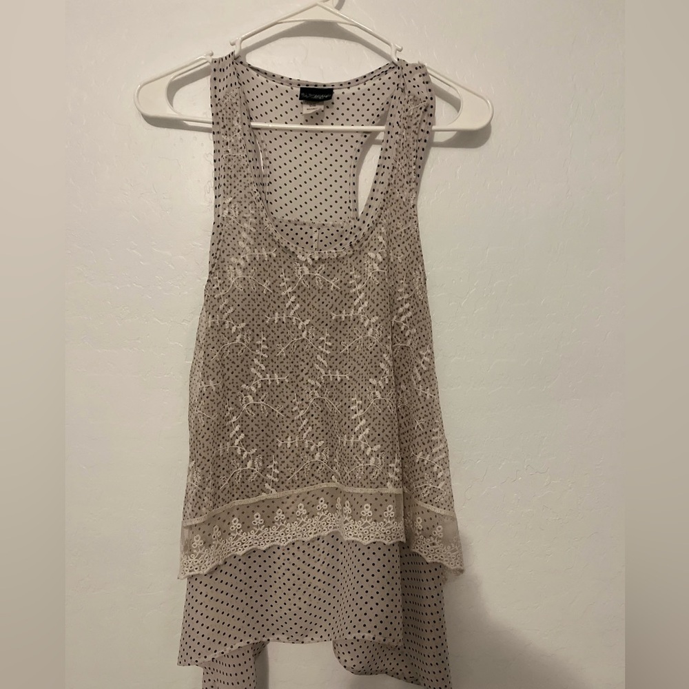 Women’s Daytrip white polka dot Dress tank top